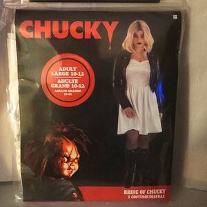 Chucky Tiffany Bride of Chucky Adult Halloween Costume Sz L 10-12 New
